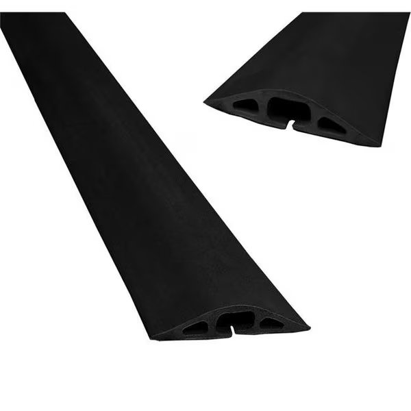 15 ft. D-2 Rubber Duct Cord Cover &  Rubber Cable Protector; Black, Switch On, Mfr#: SW1371473